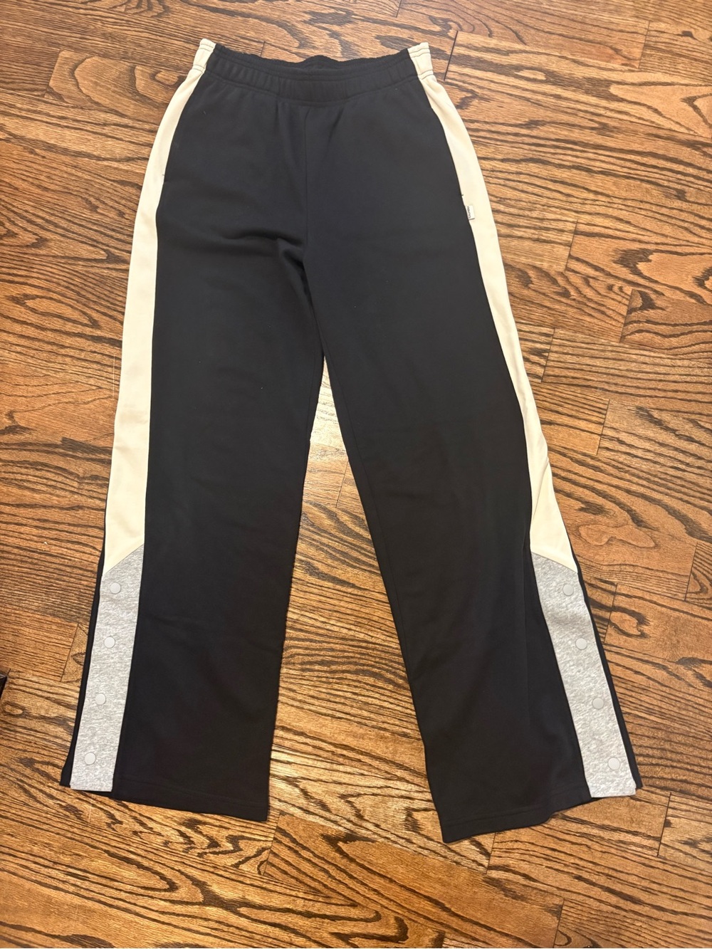 Fabletics Black, Cream, and Gray Athletic leisure Pants. Tall fit